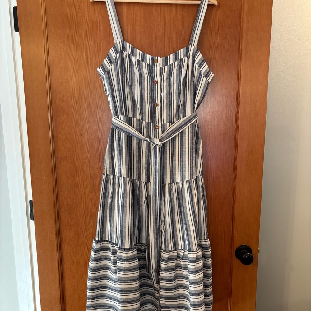 Lulus Striped Blue and White Sundress